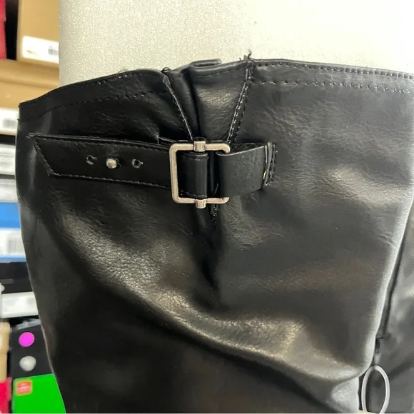 Carlos by Carlos Santana Wide Calf Black Over the Knee Boots - Picture 5 of 9